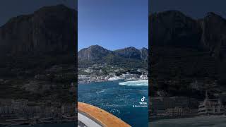 📍Capri Italy italy travel italiancoast amalficoast positano boating ocean vacation capri [upl. by Sager]