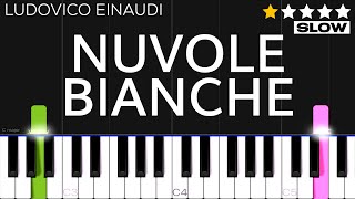 Ludovico Einaudi  Nuvole Bianche  EASY SLOW Piano Tutorial [upl. by Rasecoiluj]