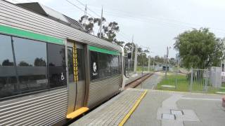 Two trains of Transperth type A Series East Perth station [upl. by Yssenhguahs]