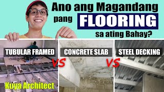 ANONG MAGANDANG FLOOR DESIGN TUBULAR CONCRETE SLAB STEEL DECKING Types of Flooring Construction [upl. by Ardena135]