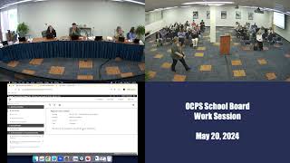 School Board Work Session  May 20 2024 [upl. by Dent641]