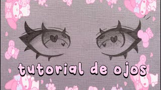 tutorial como dibujar ojos paso a paso 🍓 [upl. by Norrv]