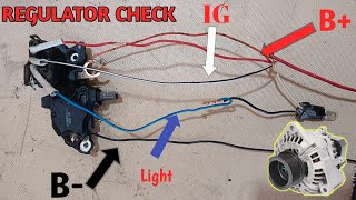 How to Check Regulator Working Or Not  Test 5 wire Alternator Regulator With Battery [upl. by Antonietta]