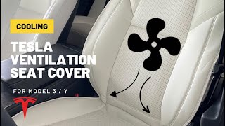 Install amp Review  Tesla Ventilation Seat Cover from Tesery for Model 3  Y [upl. by Odlanyar176]