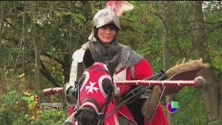 Monserrat Oliver aprendió a practicar un deporte de la época medieval [upl. by Etteuqaj]