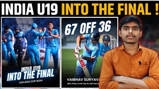 U19 Asia Cup  Vaibhav smashed 24ball 50 against Sri Lanka  Team India qualifies for U19 [upl. by Houser]