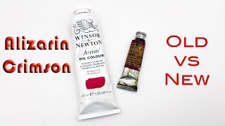 Winsor amp Newton Alizarin Crimson Oil Paint  Old vs New Comparison [upl. by Jenelle]