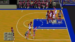 NBA Showdown 94  Shaq forcer breaks rim amp backboard [upl. by Imekawulo595]