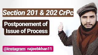 Section 201202 CrPC Postponement of Issue of Process [upl. by Edrock]