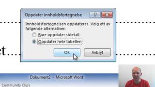 Word 2013  Automatisk innholdsfortegnelse [upl. by Hobbie]