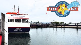 Star Line Mackinac Island Ferry from St Ignace l Michigan and Canada 2024 [upl. by Aerbua]