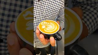 Swan 🦢Latte Art baristadaily coffeeart coffee shorts youtubeshorts [upl. by Nosnek452]