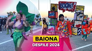 CARNAVAL de BAIONA 2024 🎭 Desfile de Carrozas y Comparsas [upl. by Hsak258]