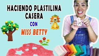 Haciendo plastilina casera con Miss Betty  Los colores primarios [upl. by Hteazile]