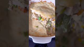 Chicken pot pie casserole highprotein COMFORT FOOD😍 [upl. by Bamby]