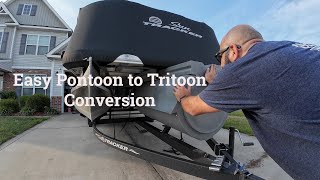 Pontoon to Tritoon Conversion The Easy Way [upl. by Linzer904]