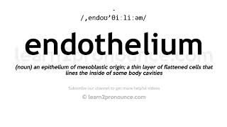 How to pronounce Endothelium  English pronunciation [upl. by Diogenes]