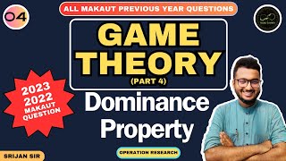 04  Game Theory Part 4  Dominance Property  Modified Dominance  MAKAUT PYQ  Operation Research [upl. by Ainotal69]