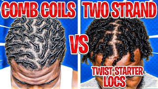 Comb Coils Vs Two Strand Twist Starter Loc Method on Short Hair Pros and Cons Which is Best To Start [upl. by Pacheco444]