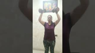 Workout with dumbbell morningworkout health women motivation motivational trending viral [upl. by Dehsar]