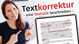 Eine Statistik beschreiben Textkorrektur Deutsch B2 C1 [upl. by Curkell]