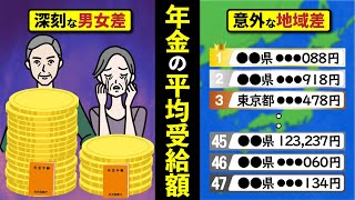 【2024年版】最新の年金受給額は平均●●円だった！男女別・年齢別・地域別の国民年金・厚生年金の平均受給額を紹介【老後年金】 [upl. by Sarazen987]