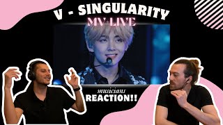 First Time Watching VSingularity  Musicians REACT to Bts [upl. by Atteynod]