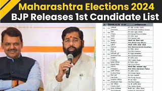 Maharashtra Elections 2024 BJP Candidates List BJP Names 99 Candidates For Maharashtra Elections [upl. by Nevad]