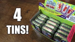 4 TINS Match Attax 201617 Collector Tins [upl. by Leuneb348]