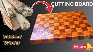 CUTTING BOARD MAKING PROCESS  WOOD RECYCLING  USE OF SCRAP WOOD [upl. by Attennod998]