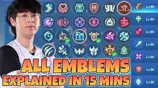 How to use ALL NEW EMBLEMS In depth guide  Mobile Legends [upl. by Aivekahs]