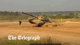 Tanks get lost and smash into each other Russia hosts chaotic International Army Games [upl. by Dolhenty]