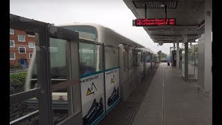 Denmark metro ride from Kastrup to Copenhagen Airport 2X elevator 1X escalator [upl. by Anohs]