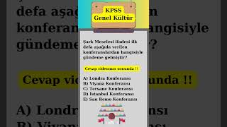 KPSS  EKYS Soru  Şark Meselesi  konferans kpssgüncelbilgiler kpss güncelbilgi [upl. by Christabella]