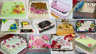 💥Square Cake Design  Square Cake  Square Shape Cake Design  Cake Images  Rectangle Cake Design [upl. by Sikata]