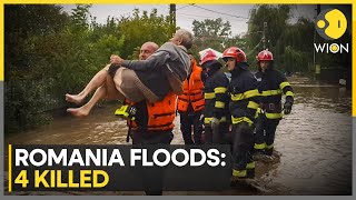 Romania floods At least 40 evacuated 4 killed dozens displaced  WION [upl. by Nordna]