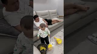 Dad Litters And Is Taught A Lesson By Cute Baby funny fatherhoodlove baby fatherhoodmoments [upl. by Stafani]