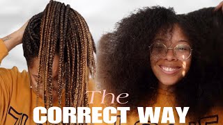 How To REMOVE Box Braids The SafeCorrect Way DETAILED [upl. by Pietra]