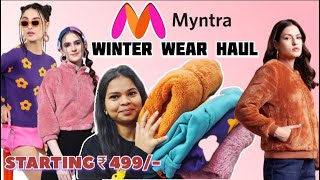 Myntra Winter Wear Haul  Myntra Sale Haul  Myntra Sweatshirt Haul  Suneet Creator 🌸 [upl. by Roosnam]