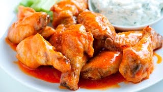 Crispy Baked Buffalo Hot Wings Recipe [upl. by Olimreh]