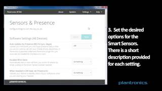 How to Change Smart Sensor Options within Plantronics HUB using a Voyager Legend UC [upl. by Terrence]