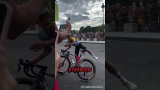 Cyclist Panics Over FLAT Tire MidRace at Olympics roelhofmans [upl. by Adiela]