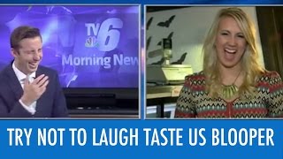 News Reporters Cant Stop Laughing At Word Blooper [upl. by Eladnyl]