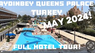 AYDINBEY QUEENS PALACE TURKEY MAY 2024 hotel tour and POV of slides [upl. by Thurlow354]