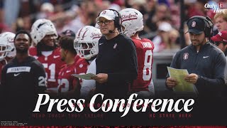 Stanford Football Weekly Press Conference  NC State Week [upl. by Ahtinak]