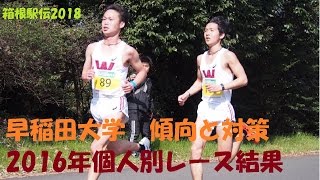 【箱根駅伝2018】早稲田大 2016年度レース結果まとめ [upl. by Jammie]