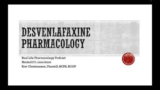 Desvenlafaxine Pharmacology [upl. by Anirbys]