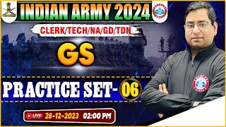 Indian Army 2024  Army ClerkTechNAGDTDN GS Practice Set 06 GS PYQs By Arun Sir [upl. by Harikahs]