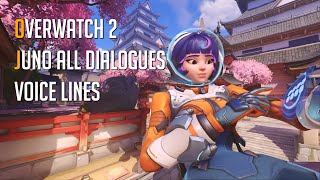 Overwatch 2 Juno All Voice Lines Interactions [upl. by Amar741]