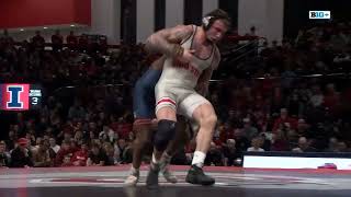 174 LBs Ohio States Rocco Welsh vs Illinois Edmond Ruth  Big Ten Wrestling  Jan 12 2024 [upl. by Molini]